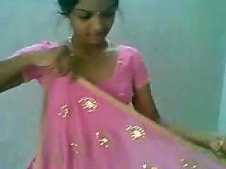 Indian Andhra Lady In Saree From Thirupathi